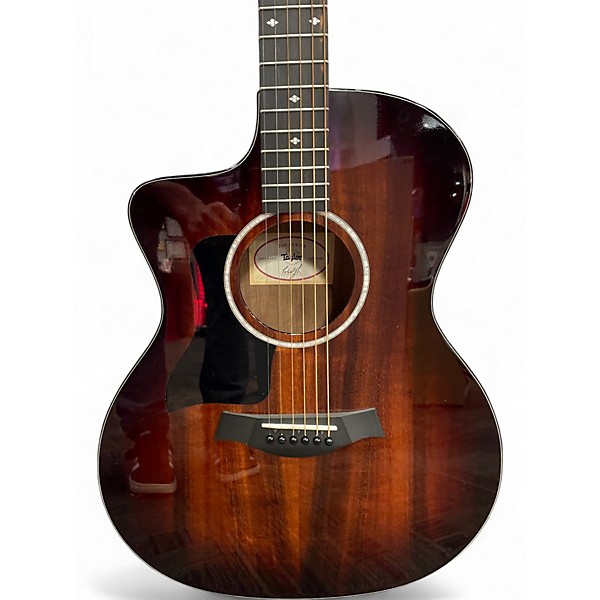 Used Taylor 224CEKDLX 2 Tone Sunburst Acoustic Electric Guitar