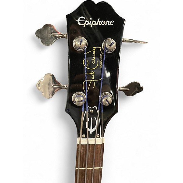 Used 2012 Epiphone Jack Casady Signature Black Electric Bass Guitar