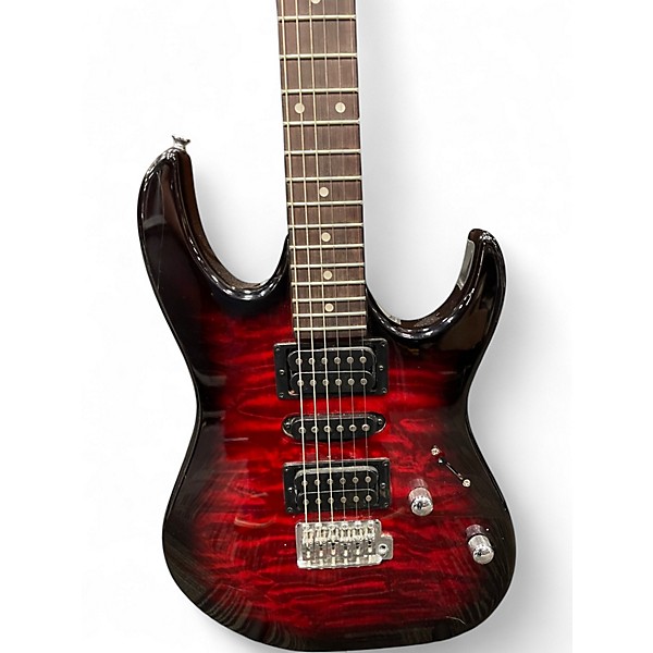 Used Ibanez GRX70QA Trans Red Solid Body Electric Guitar