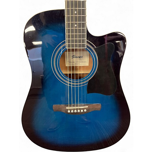 Used Ibanez V70CE Trans Blue Acoustic Electric Guitar