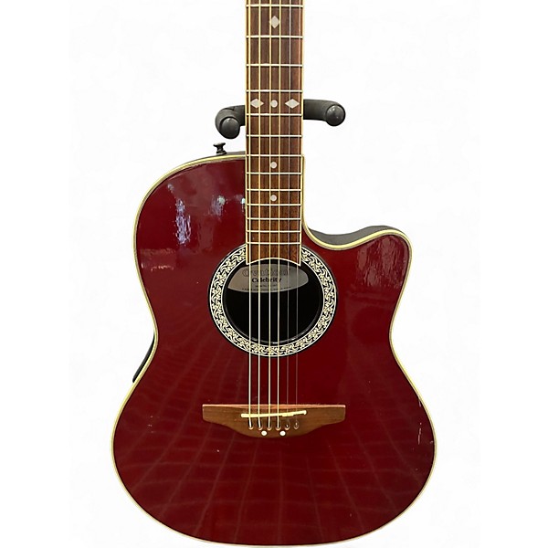 Used Ovation GC057M-5 Celebrity Left Handed Red Acoustic Electric Guitar