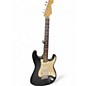 Used 2000s Fender Standard Stratocaster HSS Black and White Solid Body Electric Guitar thumbnail