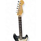 Used 2000s Fender Standard Stratocaster HSS Black and White Solid Body Electric Guitar