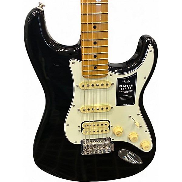 Used Fender Player II Stratocaster HSS Black Solid Body Electric Guitar