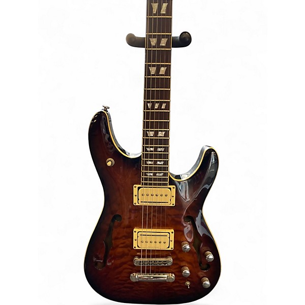 Used Schecter Guitar Research C1 E/A Vintage Sunburst Hollow Body Electric Guitar