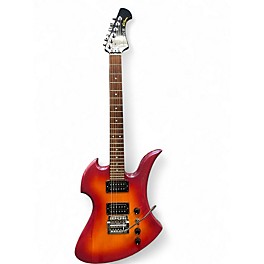 Vintage 1980s B.C. Rich NJ Series Mockingbird Cherry Burst Solid Body Electric Guitar