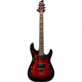 Used Schecter Guitar Research Damien Elite 6 Trans Red Solid Body Electric Guitar