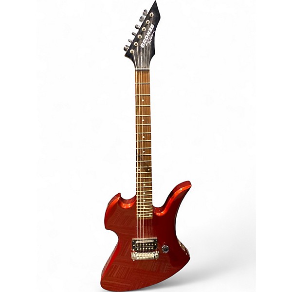 Used B.C. Rich Bronze Series Mockingbird Red Solid Body Electric Guitar