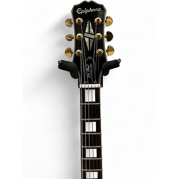 Used Epiphone Les Paul Custom Pro Tuxedo White and Black Solid Body Electric Guitar