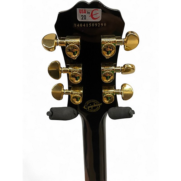 Used Epiphone Les Paul Custom Pro Tuxedo White and Black Solid Body Electric Guitar