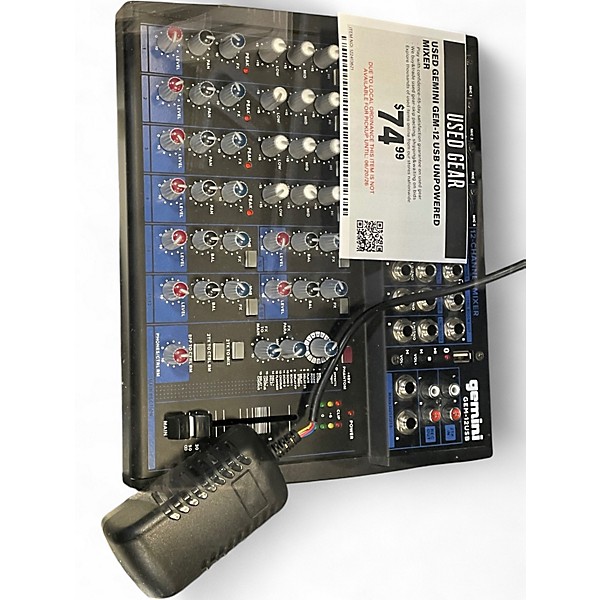 Used Gemini GEM-12 USB Unpowered Mixer