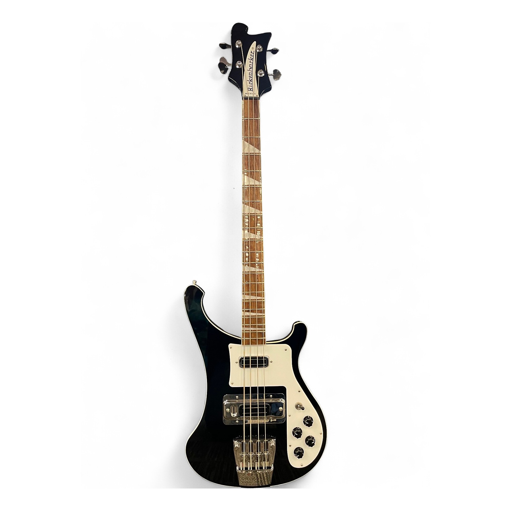 Used 2025 Rickenbacker 4003 Black and White Electric Bass Guitar