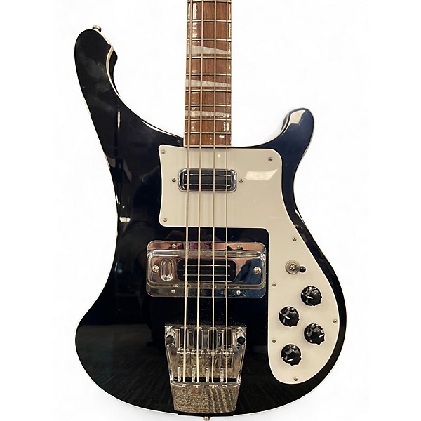 Used 2025 Rickenbacker 4003 Black and White Electric Bass Guitar
