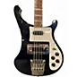 Used 2025 Rickenbacker 4003 Black and White Electric Bass Guitar