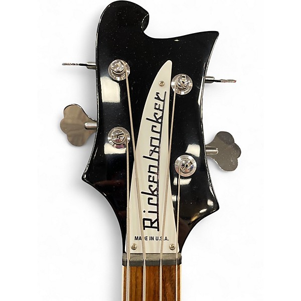 Used 2025 Rickenbacker 4003 Black and White Electric Bass Guitar