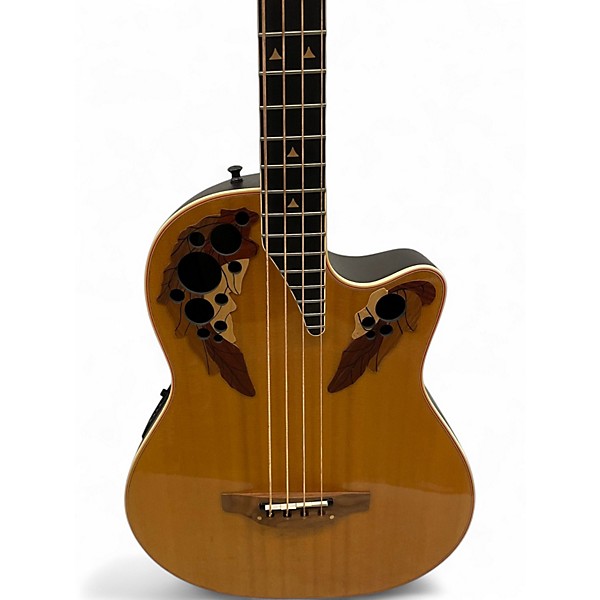 Used Ovation B768 Elite Acoustic Electric Natural Acoustic Bass Guitar