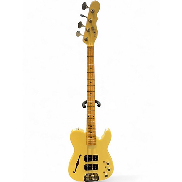 Used G&L ASAT Semi-Hollow Bass Vintage White Electric Bass Guitar