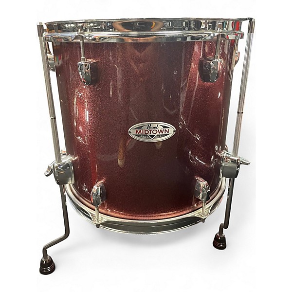 Used Pearl 4 Piece MIDTOWN KIT RED MATALIC Drum Kit