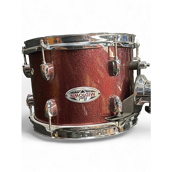 Used Pearl 4 Piece MIDTOWN KIT RED MATALIC Drum Kit