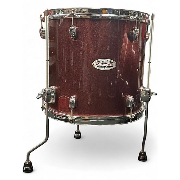 Used Pearl 4 Piece MIDTOWN KIT RED MATALIC Drum Kit