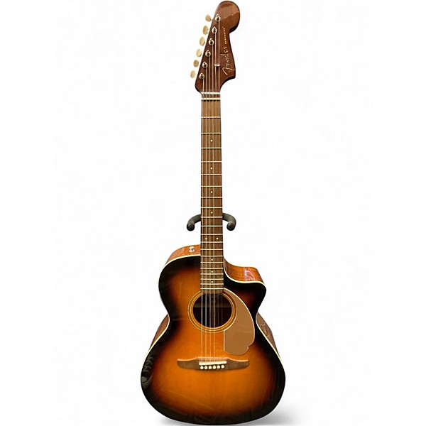 Used Fender California Newporter 2 Color Sunburst Acoustic Electric Guitar