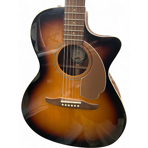 Used Fender California Newporter 2 Color Sunburst Acoustic Electric Guitar
