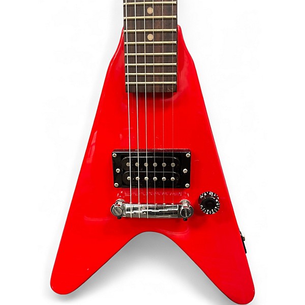 Used Maestro Roadie Mini Flying V Red Solid Body Electric Guitar