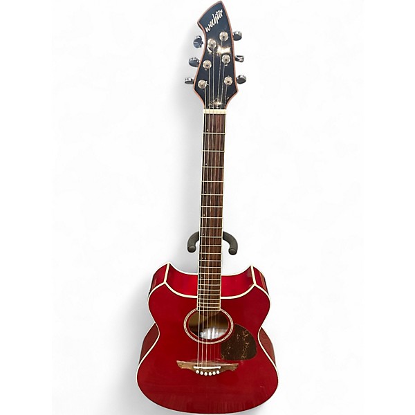 Used Wechter 02980 Red Acoustic Electric Guitar