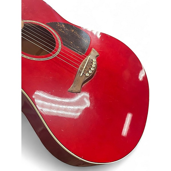 Used Wechter 02980 Red Acoustic Electric Guitar