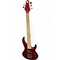 Used MTD KINGSTON LK-5 CHANGED PICKUPS Red Electric Bass Guitar