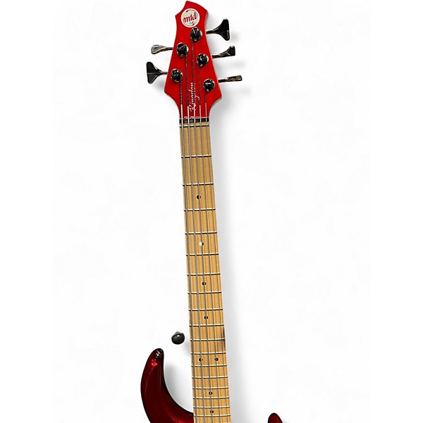 Used MTD KINGSTON LK-5 CHANGED PICKUPS Red Electric Bass Guitar