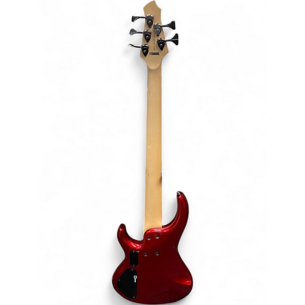 Used MTD KINGSTON LK-5 CHANGED PICKUPS Red Electric Bass Guitar