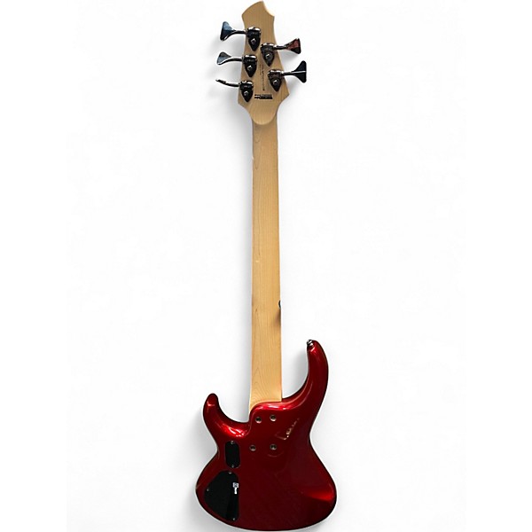 Used MTD KINGSTON LK-5 CHANGED PICKUPS Red Electric Bass Guitar