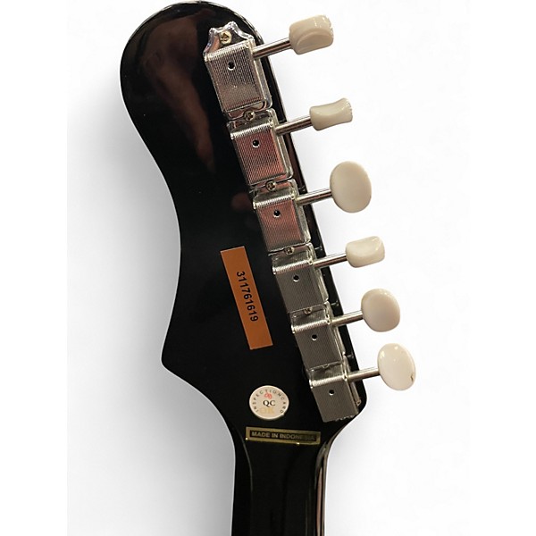 Used Silvertone 1478 Black Solid Body Electric Guitar