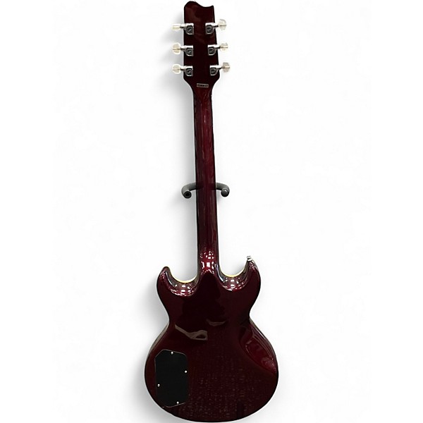 Vintage 1980s Fender FLAME ELITE Red Solid Body Electric Guitar