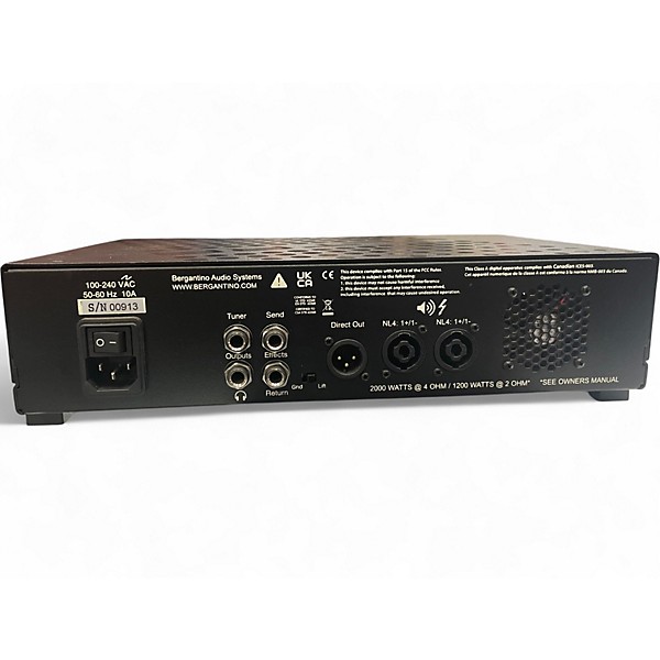 Used Bergantino Forte HP2 Ultra Bass Amp Head
