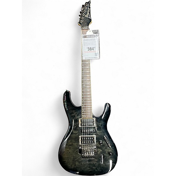 Used Ibanez S670QM Black Solid Body Electric Guitar