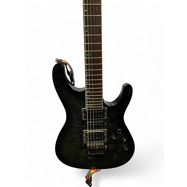 Used Ibanez S670QM Black Solid Body Electric Guitar