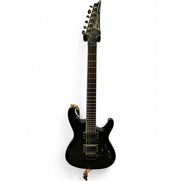 Used Ibanez S670QM Black Solid Body Electric Guitar