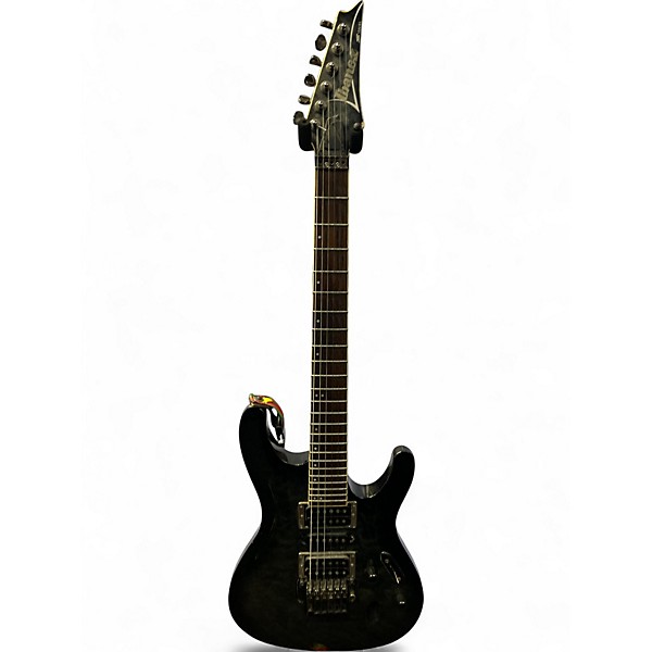 Used Ibanez S670QM Black Solid Body Electric Guitar