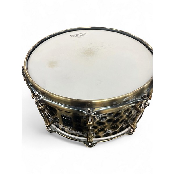 Used Mapex 14in 14 X 6.5 Sledgehammer Antique Brass Drum