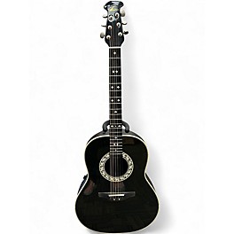 Used Ovation 1712 Custom Balladeer Black Acoustic Electric Guitar