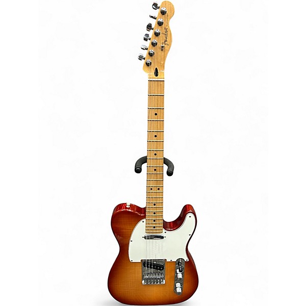Used Fender Limited Edition Player Telecaster Plus Top Sienna Sunburst Solid Body Electric Guitar