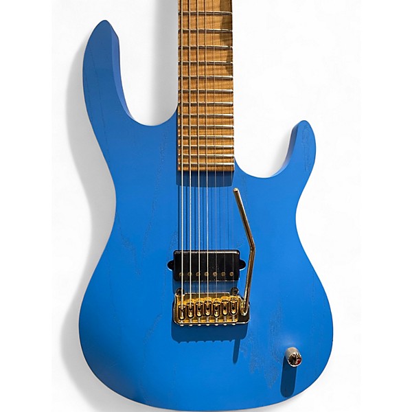 Used 2021 Keisel MO7X 7 string ash Blue Solid Body Electric Guitar
