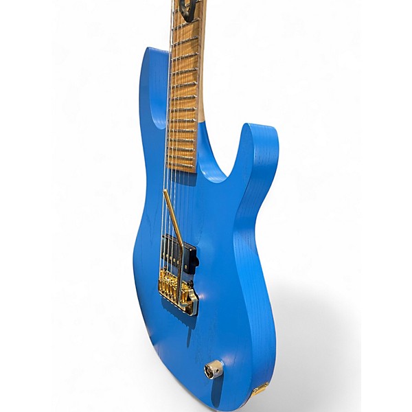 Used 2021 Keisel MO7X 7 string ash Blue Solid Body Electric Guitar