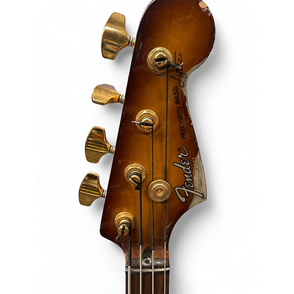 Used Fender PRECISION BASS LYTE Honey Burst Electric Bass Guitar