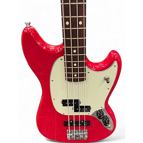 Used Fender Player Mustang Bass PJ Torino Red Electric Bass Guitar