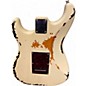 Used Vintage V6 ICON DISTRESSED WHITE OVER SUNBURST Solid Body Electric Guitar