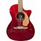 Used Fender Newporter Player Candy Apple Red Acoustic Electric Guitar