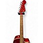 Used Fender Newporter Player Candy Apple Red Acoustic Electric Guitar